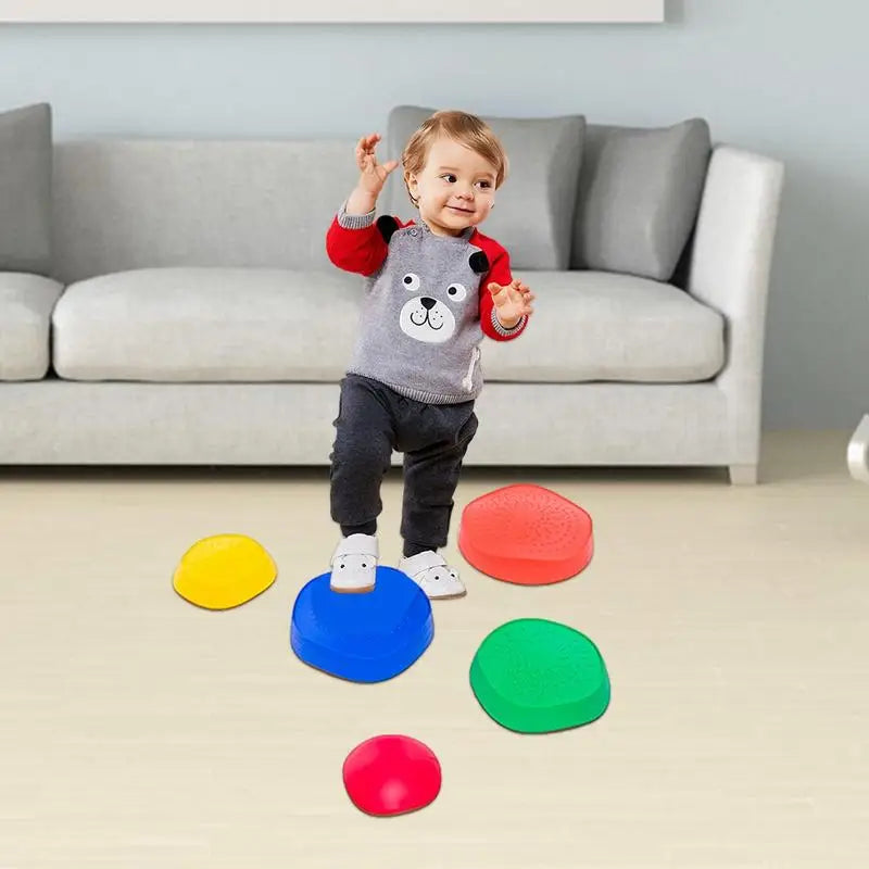 Kids Stepping Stones Training Children Balance Coordination Skills Toys Stap Stones Stacking For Kids Rainbow River Rock Childre Little Steps Baby Boutique