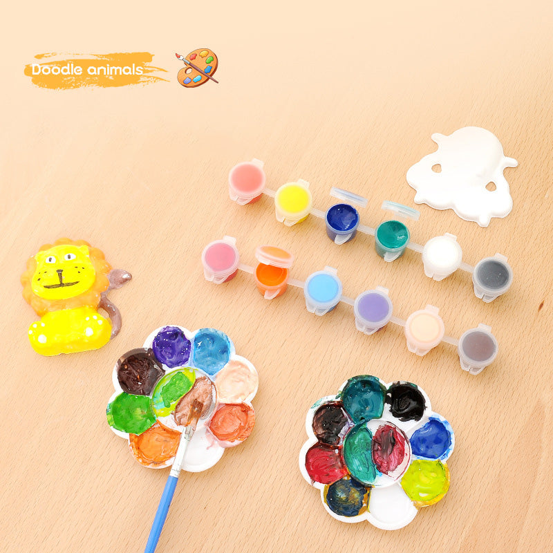 Children's Plaster Painting Set Handmade DIY Pouring Plaster Ceramic Magnets eprolo