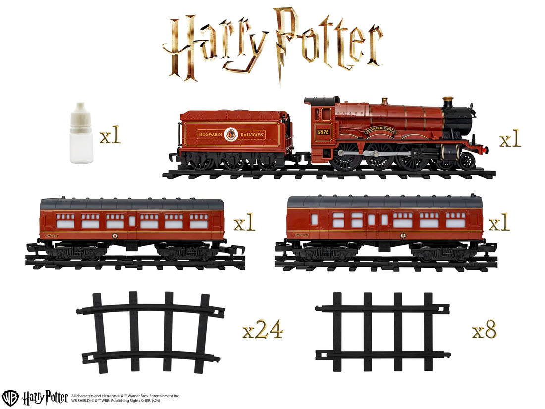 Lionel Battery-Operated Hogwarts Express Toy Train Set with Bluetooth, Locomotive, Train Cars, & Track with Authentic Train Sounds, Lights, & Water Vapor Smoke Effects for Kids 4+ Lionel