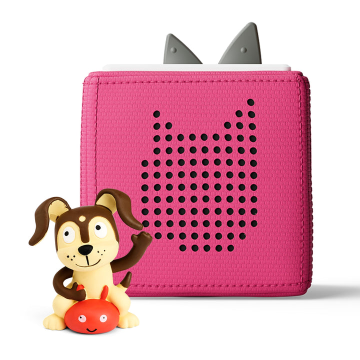 Toniebox Audio Player Starter Set with Playtime Puppy - Listen, Learn, and Play with One Huggable Little Box - Pink Tonies