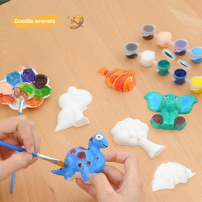 Children's Plaster Painting Set Handmade DIY Pouring Plaster Ceramic Magnets eprolo