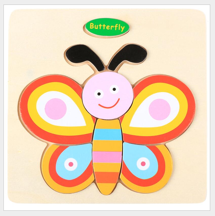 3D Puzzle Wooden Toys For Children Cartoon Animal Vehicle Wood Jigsaw Kids Baby Early Educational Learning Toy #L505 eprolo