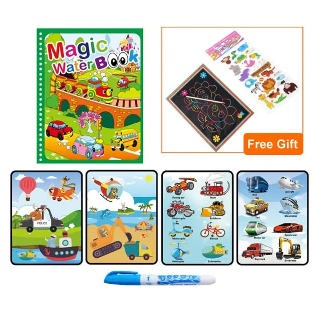 Magic Water Drawing Coloring  Book Little Steps Baby Boutique