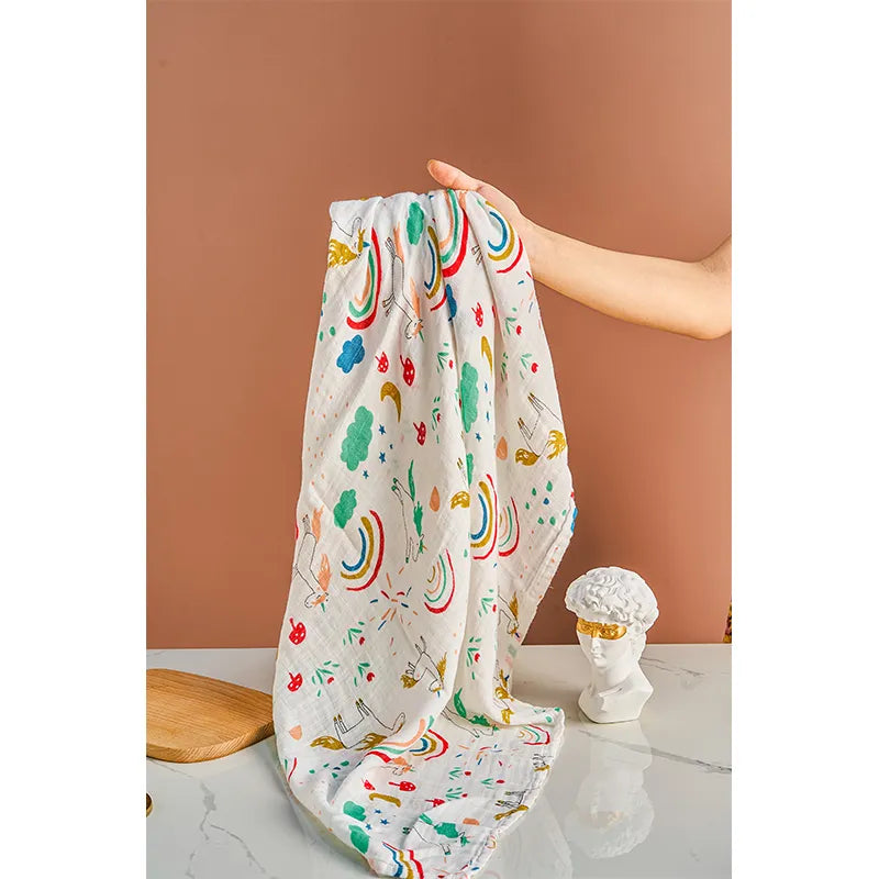 Kangobaby 2pcs/Set Soft Bamboo Cotton Baby Blanket eprolo