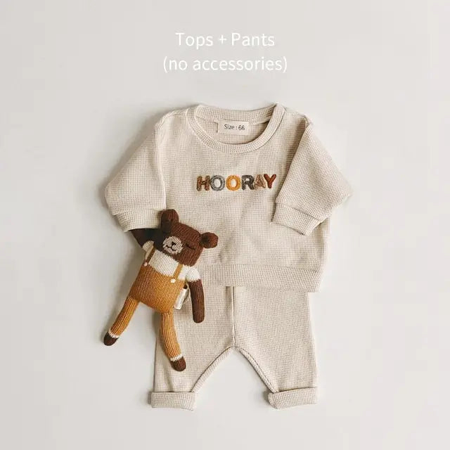 Cotton Baby Sweatsuit and Hat Little Steps Baby Boutique