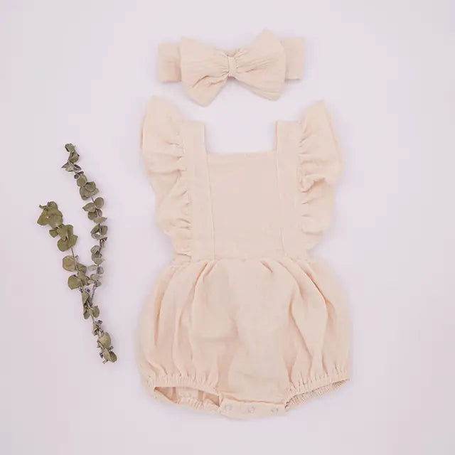 Organic Cotton Summer Baby Girl Rompers Little Steps Baby Boutique