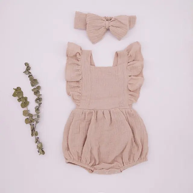 Organic Cotton Summer Baby Girl Rompers Little Steps Baby Boutique