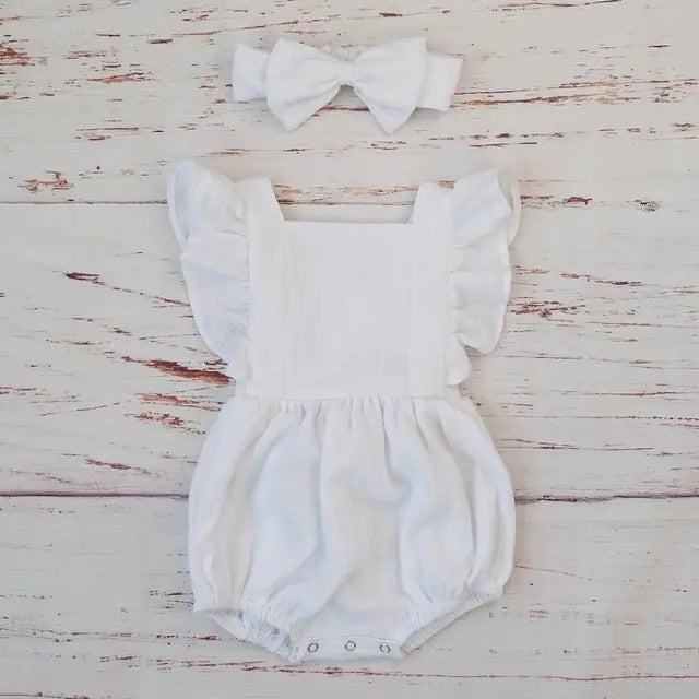 Organic Cotton Summer Baby Girl Rompers Little Steps Baby Boutique