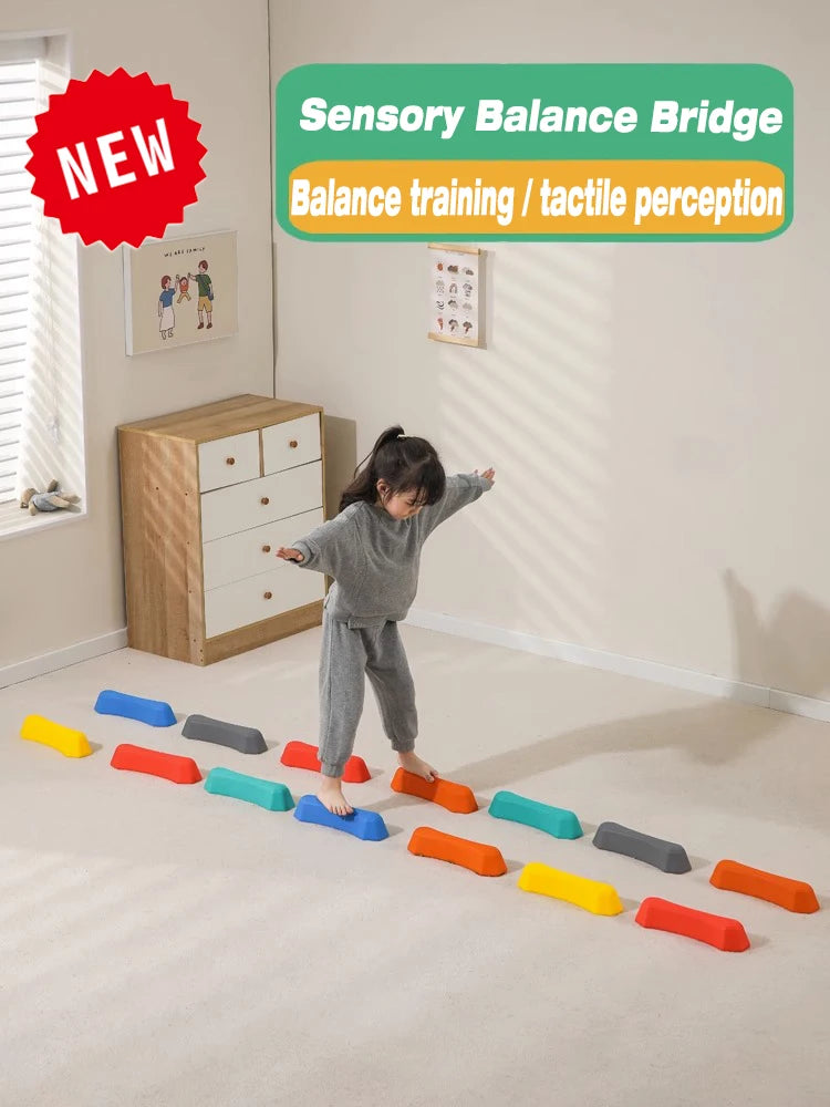 Sensory balance bridge Stepping Stone kids balance training tactile sensory training equipment children's outdoor toy Little Steps Baby Boutique