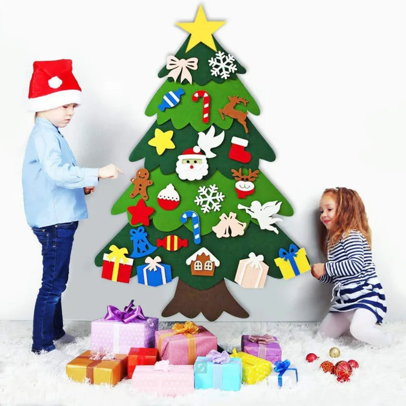 DIY Montessori Felt Wall Christmas Tree with Ornaments For Kids Little Steps Baby Boutique