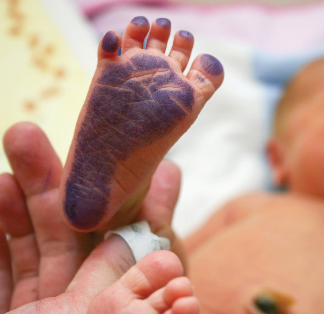 Personalized Baby Hedgehog Footprint Kit, A3 format, white Ochre Ares