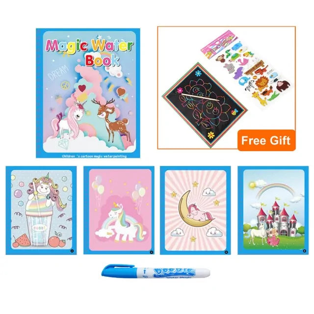 Magic Water Drawing Coloring  Book Little Steps Baby Boutique