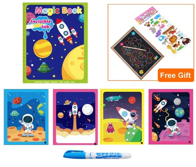 Magic Water Drawing Coloring  Book Little Steps Baby Boutique