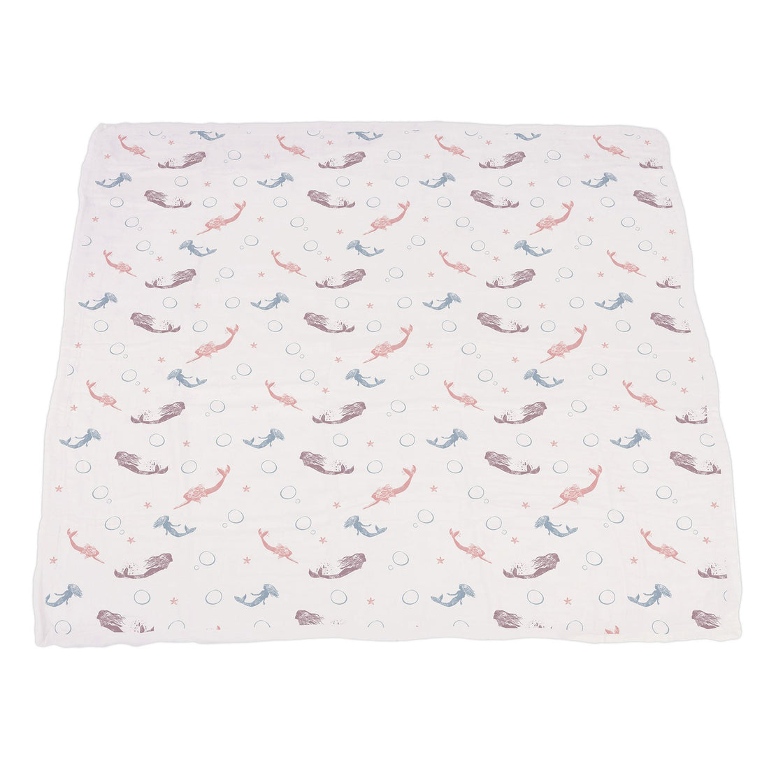 100% Bamboo Muslin Mermaids and Scales Blanket/Swaddle Lavender Charlie