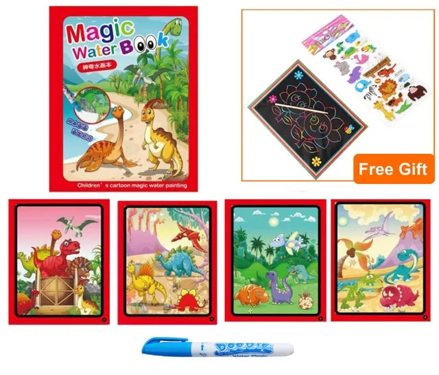 Magic Water Drawing Coloring  Book Little Steps Baby Boutique