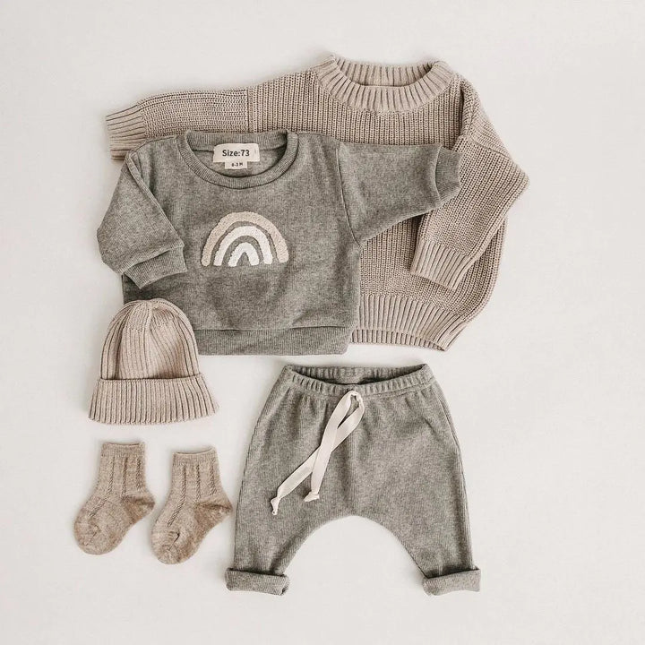 Cotton Baby Sweatsuit and Hat Little Steps Baby Boutique