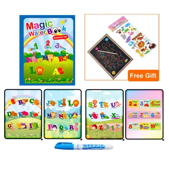 Magic Water Drawing Coloring  Book Little Steps Baby Boutique