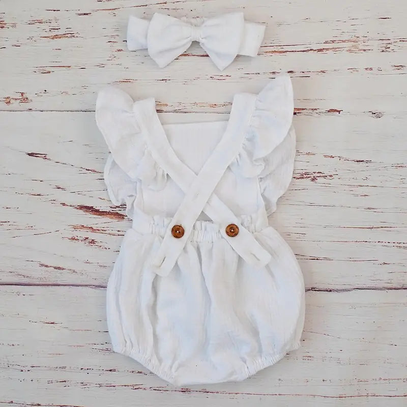 Organic Cotton Summer Baby Girl Rompers Little Steps Baby Boutique