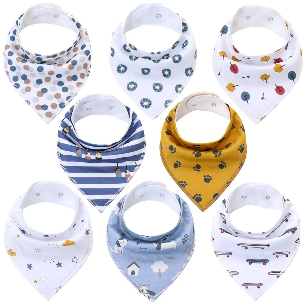 100% Cotton Soft Baby Bibs Everyday Non-Essentials